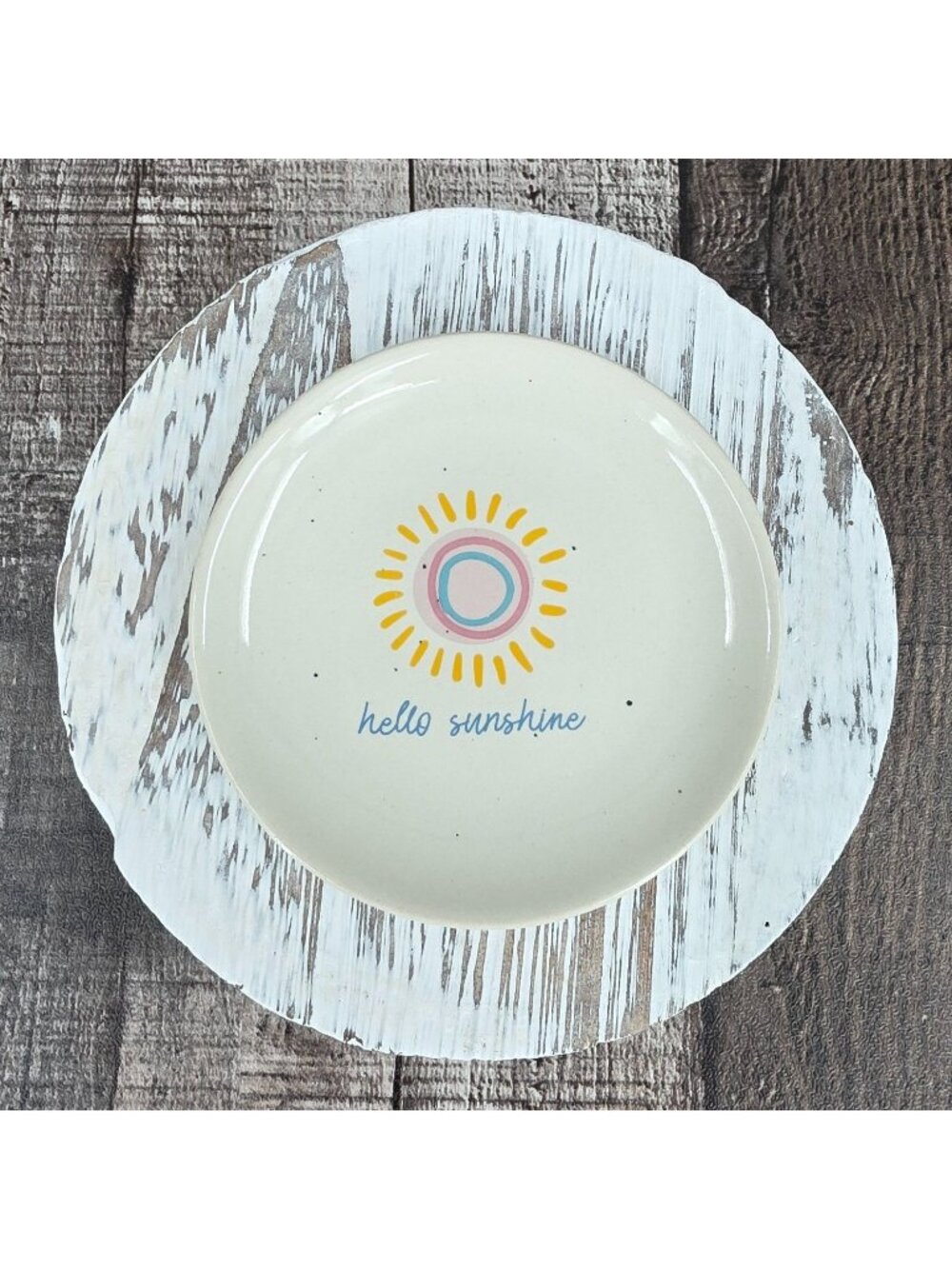 Karma Reese Hello Sunshine Trinket Tray 3 Round Boho Gift Colorful Happiness New
